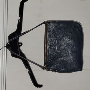 Dooney & Bourke Navy Blue Leather Pouchette Bag